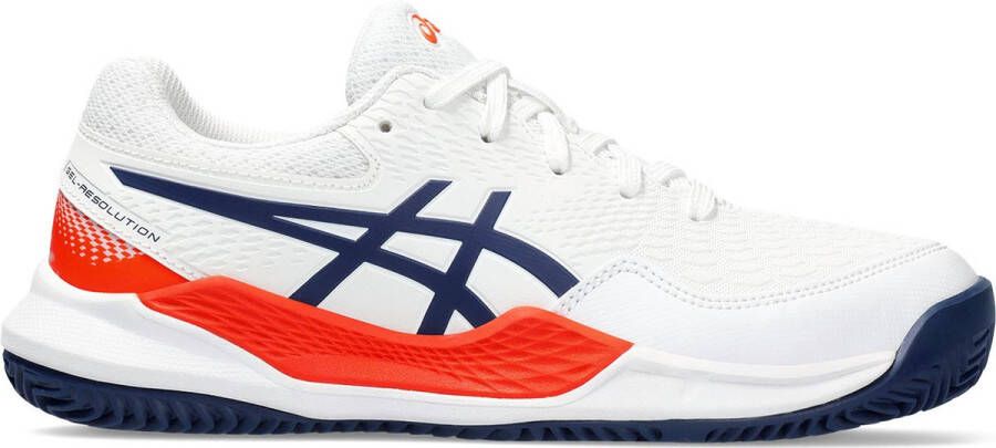 ASICS gel-resolution 9 gs clay Tennisschoenen gravel meisjes Wit