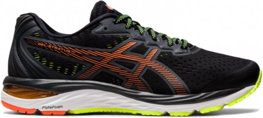 ASICS Gel-Stratus hardloopschoenen sportschoenen met gel zool zwart oranje geel