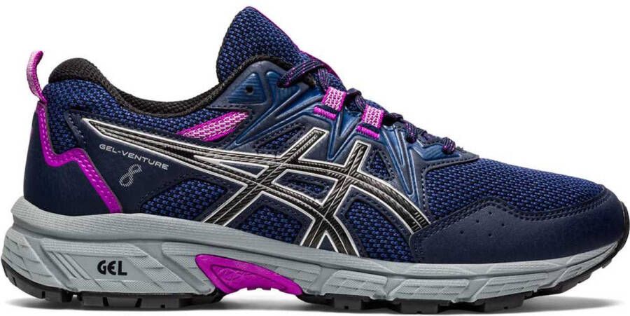 ASICS Gel-Venture 8 Trailrunningschoenen Midnight Pure Silver Dames