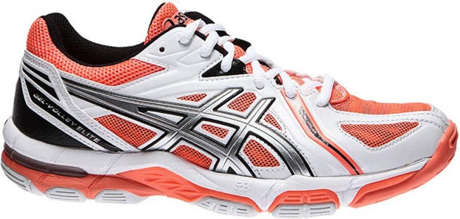 ASICS Gel-Volley Elite 3 Indoorschoenen dames Sportschoenen Vrouwen wit oranje zwart grijs