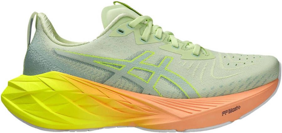 ASICS NOVABLAST 4 PARIS. Hardloopschoenen. Unisex Cool Matcha Veiligheidsgeel Performance Running Shoes