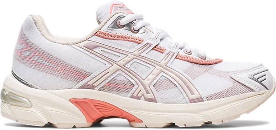 ASICS SportStyle ASICS GEL-1130 RE White Oatmeal sneaker- 1202A398.101- schoen- witte sneaker- lage sneaker- lage schoen- asics sneaker- wit roze schoen-Ademend Mesh Demping met GEL-Technologie Lichtgewicht en Duurzaam Sportieve Lifestyle Schoenen