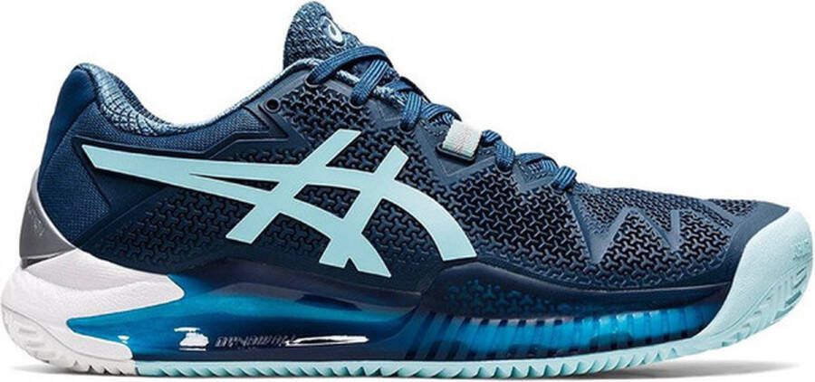 ASICS Women's Blue And Grey Gel Resolution 8 Clay 1042a070406 Padel Shoes - Foto 6