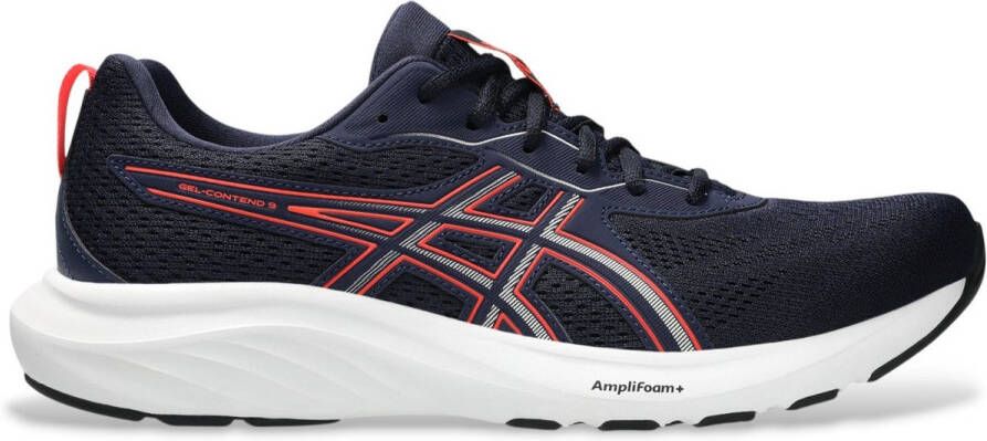 ASICS Gel-Contend 9 hardloopschoenen donkerblauw rood