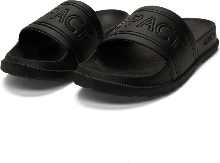 Aspact Zwarte Rock Slide Trendy Design Black Heren