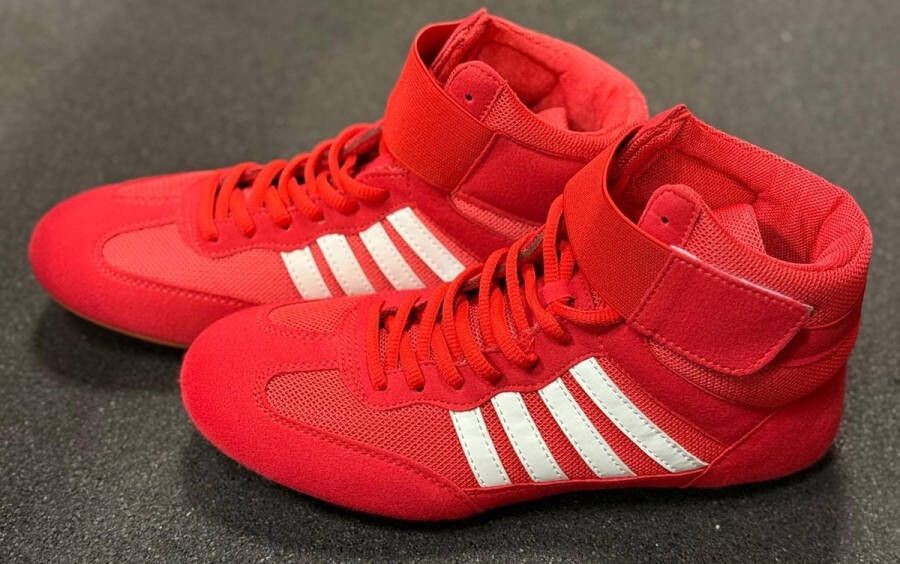 ATILIM FightersGear Professionele Vechtsport & Worstelen Schoenen Rood- nen - Hoge Top Wing Chun Kung Fu Boxing Taekwondo Karate Schoenen- Comfortabele Zachte Schoenen Volwassen Taekwondo Sneaker