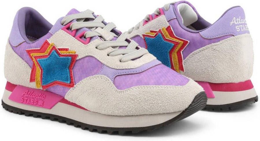 Atlantic stars Stijlvolle Stoffen en Suède Sneakers Brown Dames