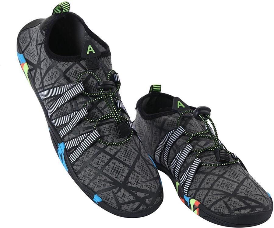 Atlantis Happy Feet Lace Waterschoenen voor volwassenen Zwart Groen