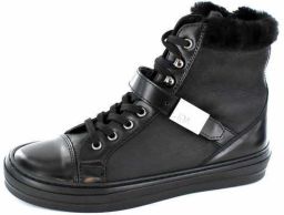 Attilio Giusti Leombruni D919503 nero-nero dames sneakers zwart