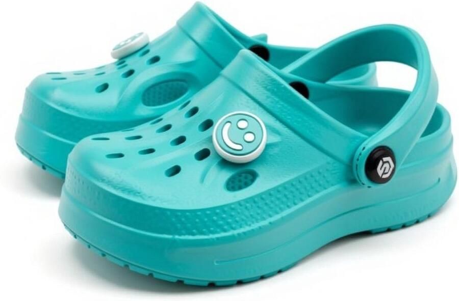 Attrezzo Slippers Badslippers Klompen Clogs Kinderen Turquoise