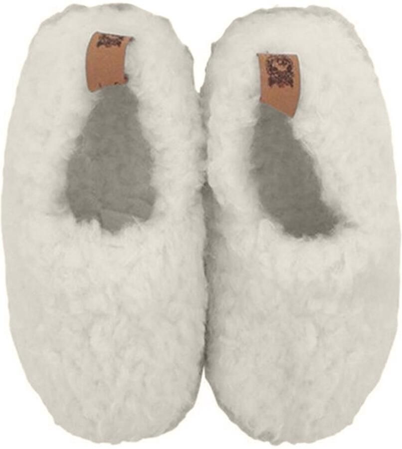 Attrezzo Sloffen Teddy Wit Pantoffels