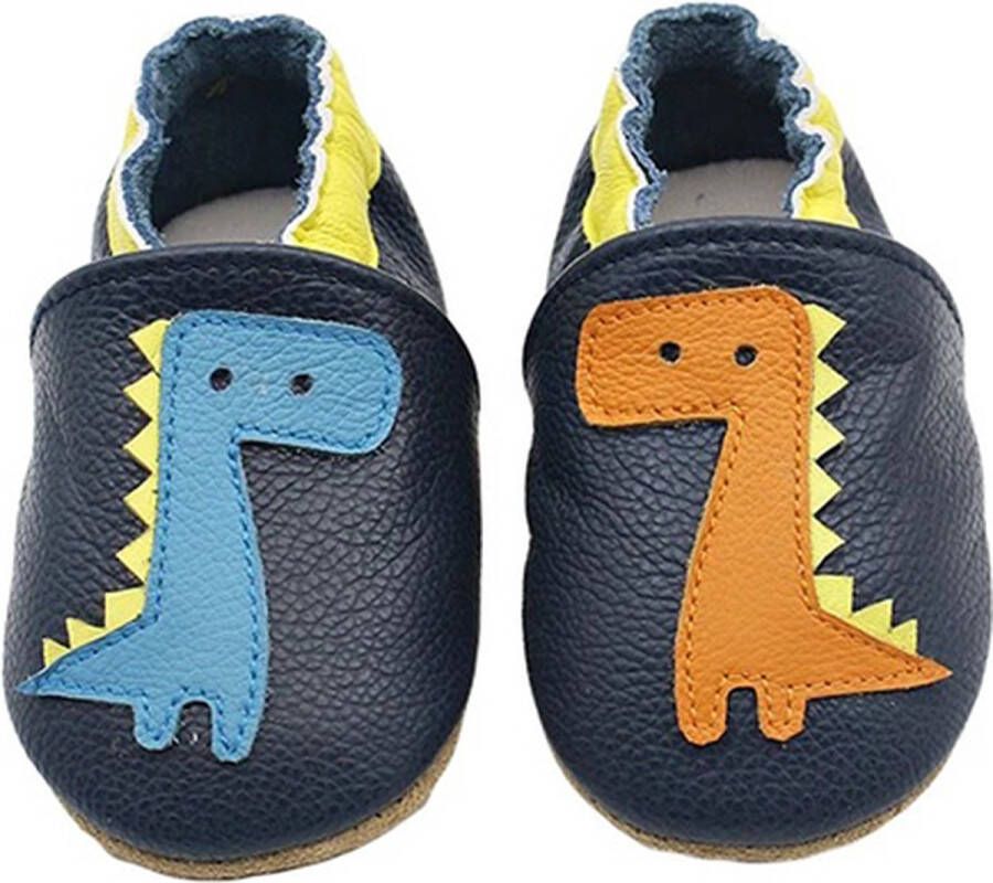 Attrezzo Leren Baby Slofjes Dino Babyslofjes Leder