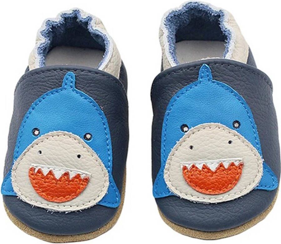 Attrezzo Leren Baby Slofjes Haai Babyslofjes Leder