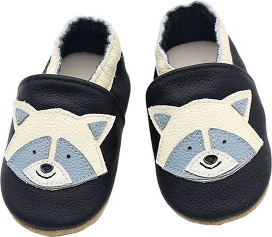 Attrezzo Leren Baby Slofjes Wasbeer Babyslofjes Leder