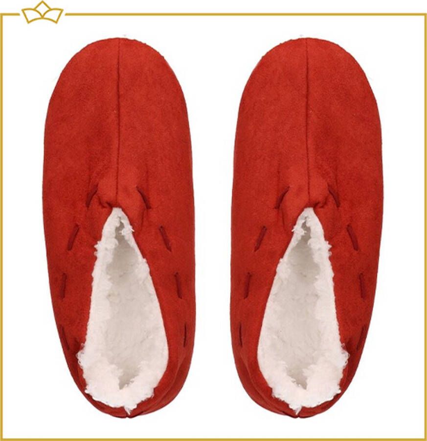 Attrezzo Pantoffels Heren Spaanse Sloffen Rood Heerlijk warm!