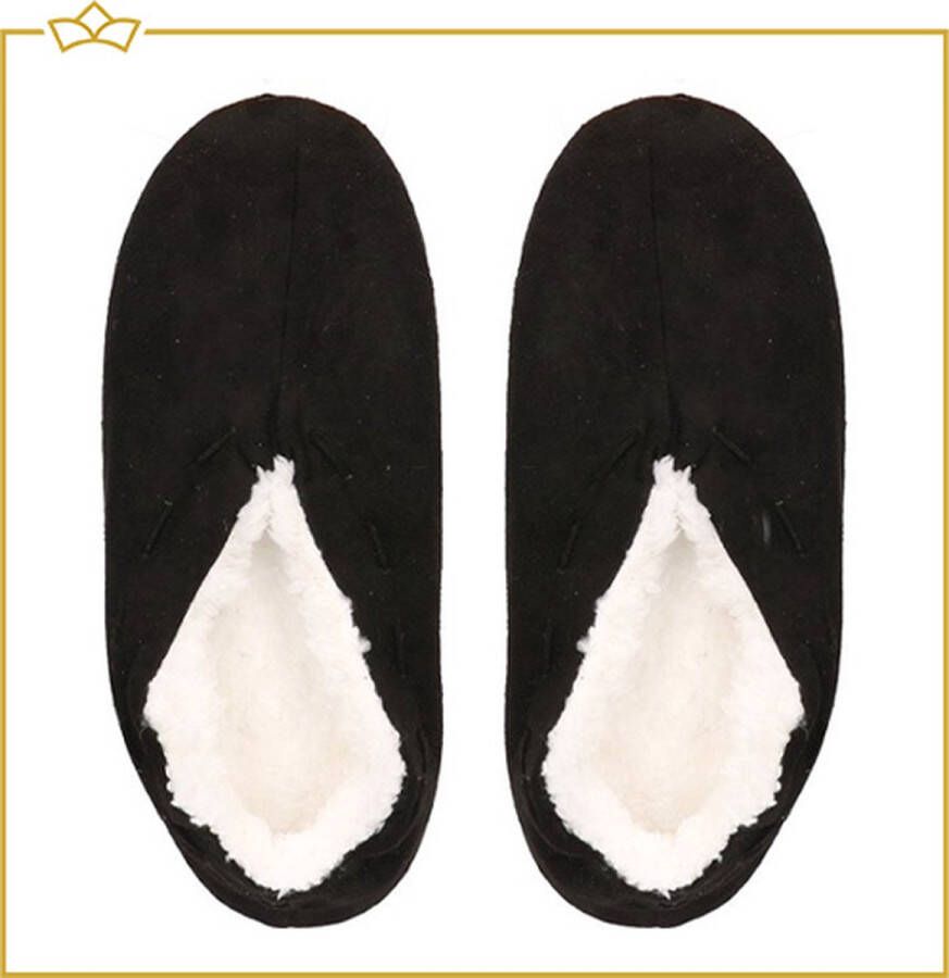 Attrezzo Pantoffels Heren Spaanse Sloffen Zwart Heerlijk warm!
