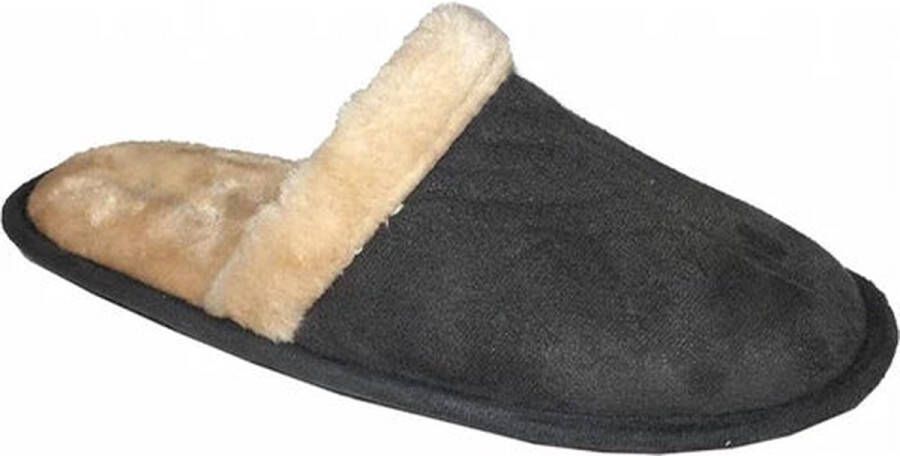 Attrezzo Sloffen met warme voering laag model Donkergrijs pantoffels Altijd warme voeten!