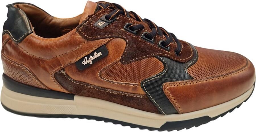 Australian Bakersville Cognac Black G-Wijdte Veterschoenen