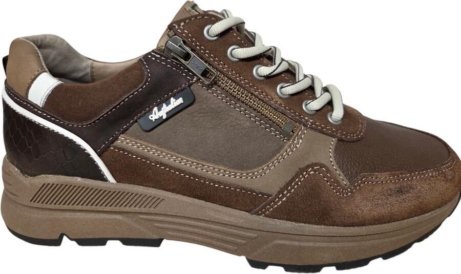 Australian Connery K D12 Brown Taupe Sneakers Bruin Taupe Leer en Suede Heren Bruin Taupe - Foto 2