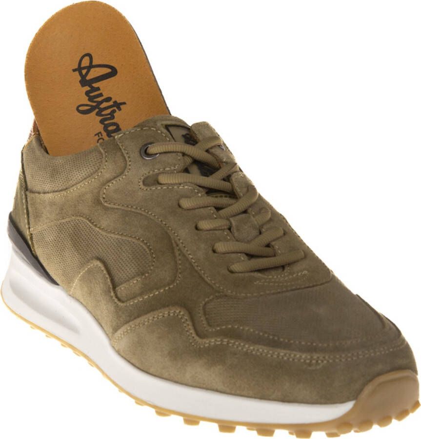 Australian Sneaker Odysey Suède 15.1598.02-EDE Groen-Cognac-Zwart