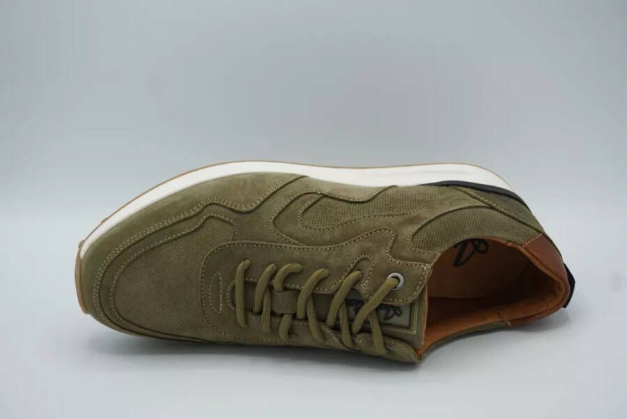 Australian Sneaker Odysey Suède 15.1598.02-EDE Groen-Cognac-Zwart - Foto 8