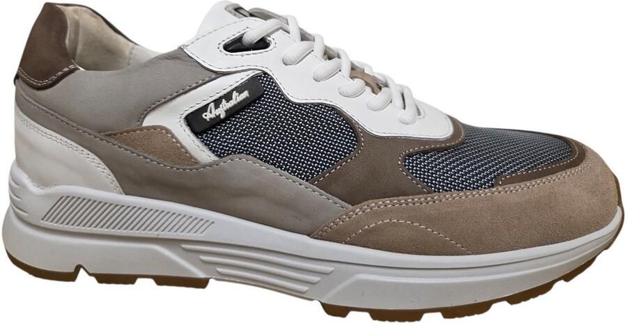 Australian Halifax KI5 Sneakers Grey Beige White Nubuck Heren Breedte H Grijs Beige Wit