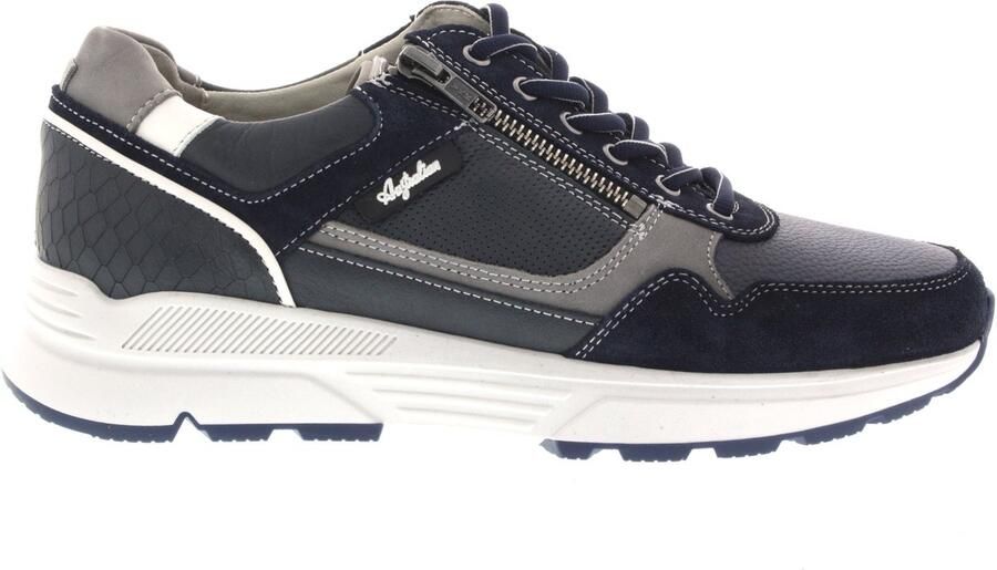 Australian Connery Heren Sneaker 15.1646.02-SO2 Blauw Grijs Wijdte H - Foto 3