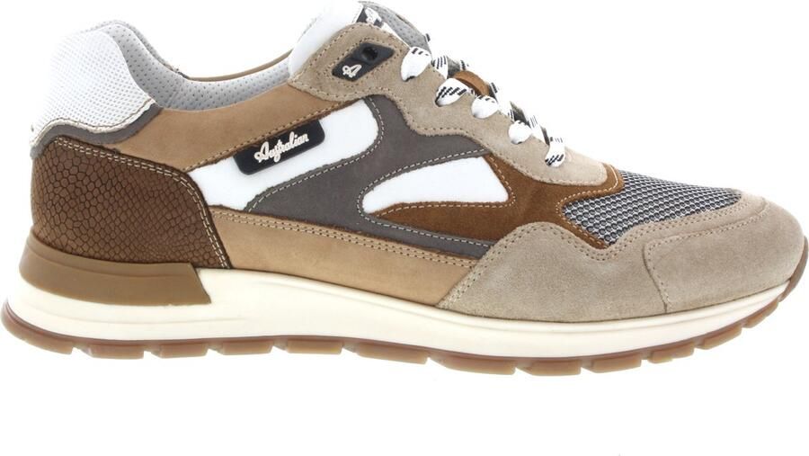 Australian Tiago Sneakers Heren Leren Sneaker Beige - Foto 5