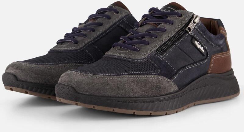 Australian Heren Sneakers Maurizio Blue Leather Blauw