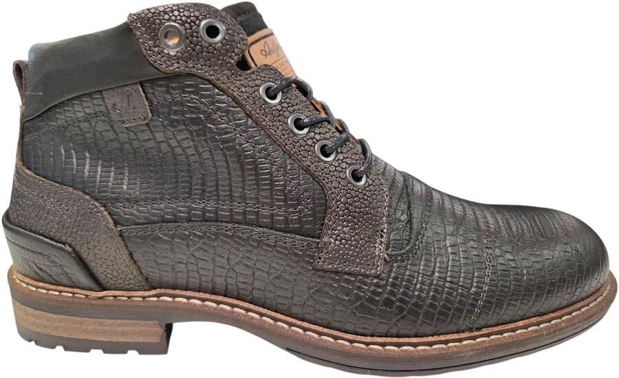 Australian Heren Slangenprint Leren Laarzen Montenero Black Heren - Foto 2
