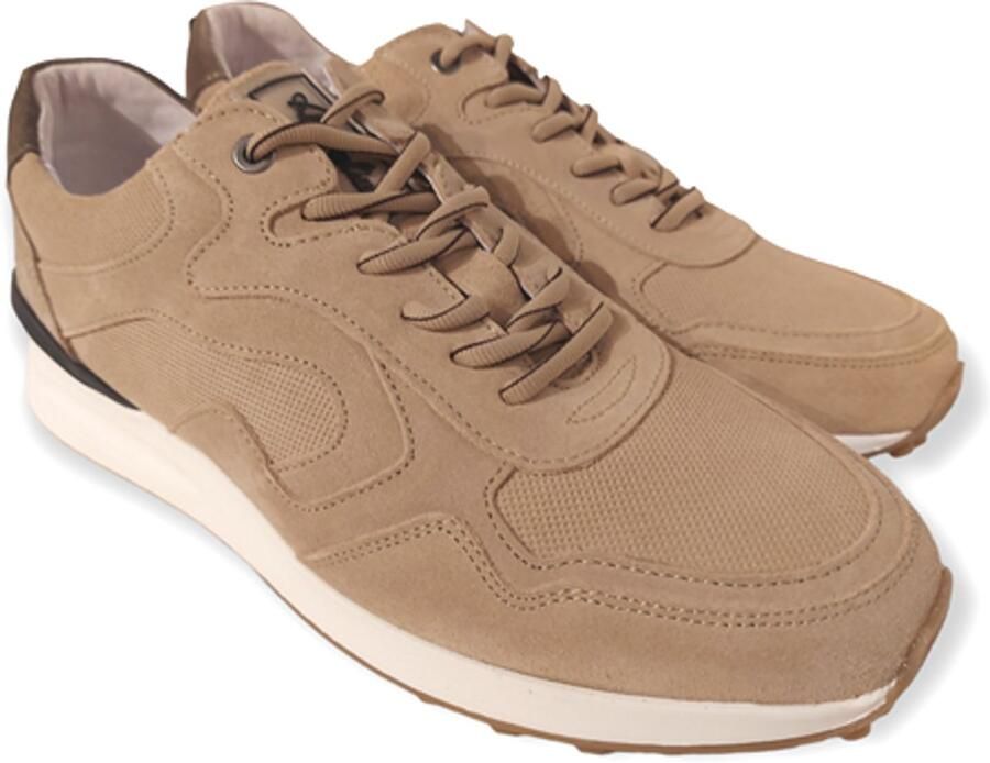 Australian ODYSEY 15 1598 01 L00 Taupe kleurige heren sneaker met leren voering - Foto 2