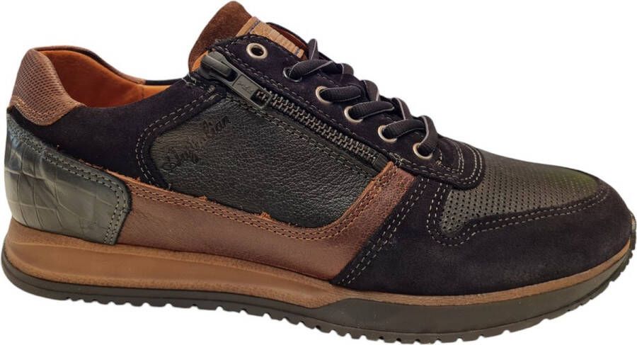 Australian Footwear Browning Sneakers Widht H Zwart Black-brown-navy