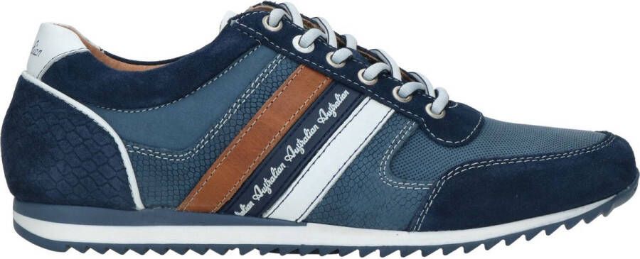 Australian Blauwe Suède Lage Sneakers Camaro Multicolor Heren - Foto 3