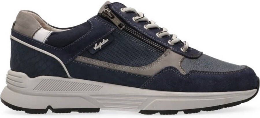 Australian Connery Heren Sneaker 15.1646.02-SO2 Blauw Grijs Wijdte H