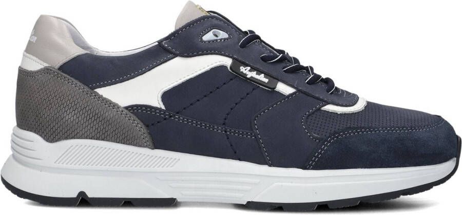 Australian HEREN SNEAKERS BLAUW 15.1691.01-S17 COVILHA BLUE LEATHER SI7 BLUE-GREY-WHITE