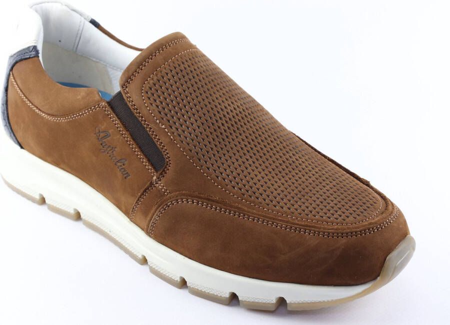 Australian Heren Instappers & Mocassins Eagle Cognac