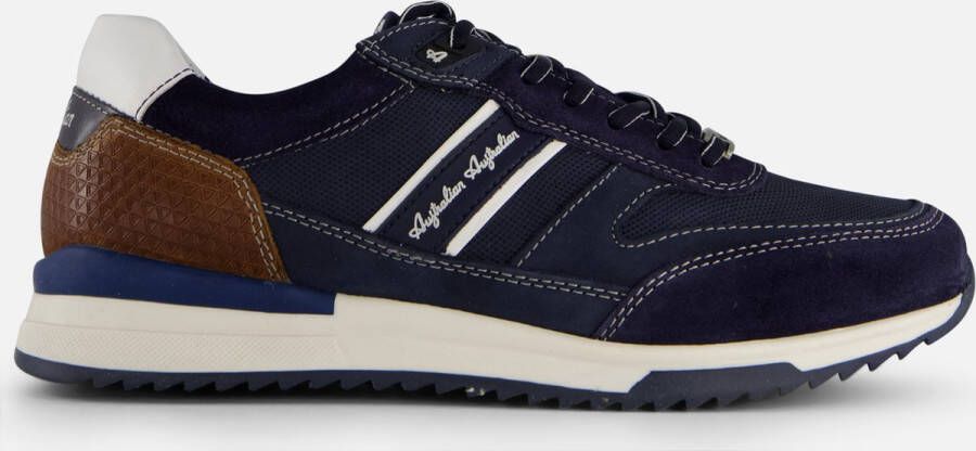 Australian Blauwe Leren Sneakers met Comfortabele Pasvorm Blue Heren - Foto 2