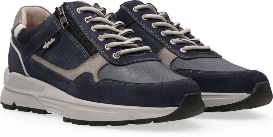Australian Connery Heren Sneaker 15.1646.02-SO2 Blauw Grijs Wijdte H - Foto 5