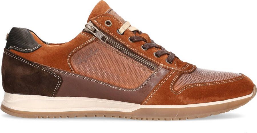 Australian Footwear Australian Browning Lage sneakers Leren Sneaker Heren Cognac