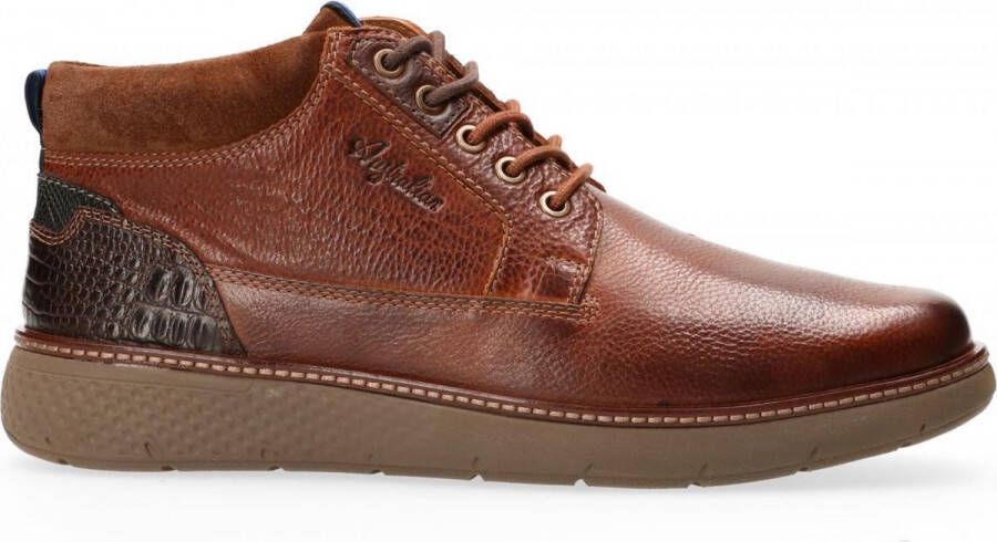 Australian Footwear Dexter Sneakers Bruin Cognac Combi