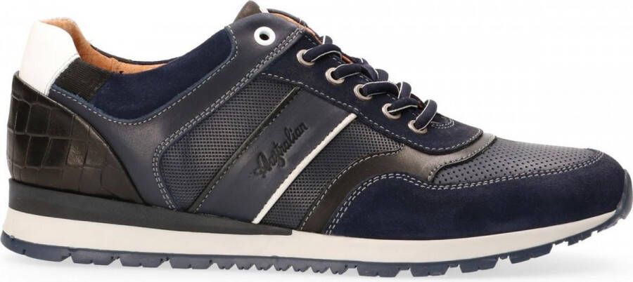 Australian Footwear Navarone Leather Mens Blue black white