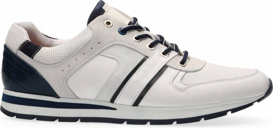 Australian Footwear Ramazotto Leather Sneaker casual White-Blue