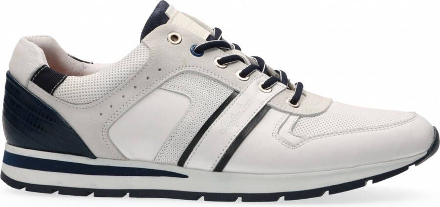 Australian Footwear Ramazotto Leather Sneaker casual White-Blue - Foto 1