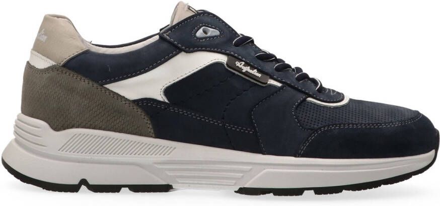 Australian HEREN SNEAKERS BLAUW 15.1691.01-S17 COVILHA BLUE LEATHER SI7 BLUE-GREY-WHITE