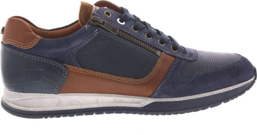 Australian Footwear Browning Leather Sneaker casual Ocean Blue-Cognac