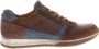 Australian Footwear Browning Leather Sneaker casual Tan-Cognac-Blue - Thumbnail 1