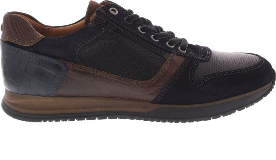 Australian Footwear Browning Sneakers Widht H Zwart Black-brown-navy