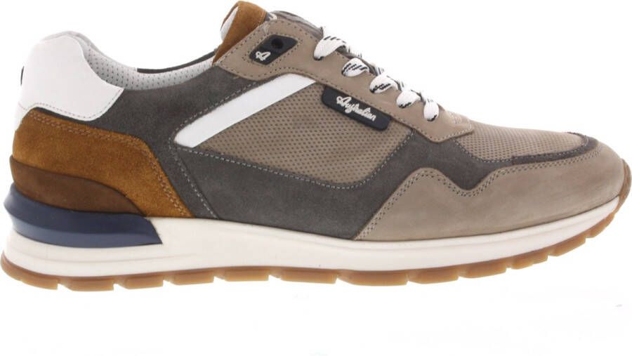 Australian Grijze Leren Sneakers met Comfortabel Voetbed Brown - Foto 2
