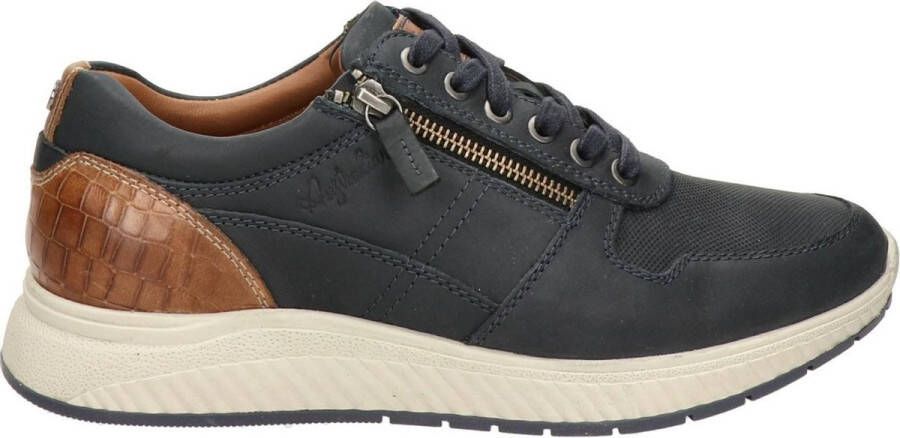 Australian Heren Sneakers Huricane Leather Blue Tan Donkerblauw