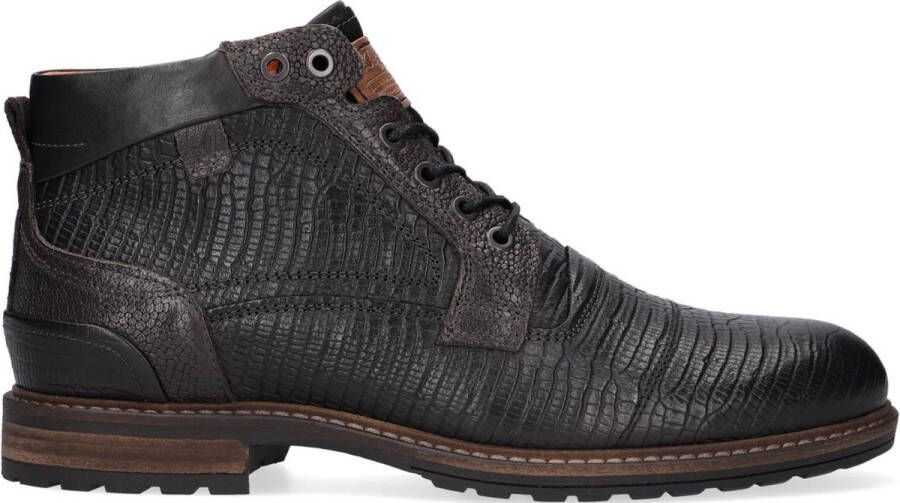 Australian Heren Slangenprint Leren Laarzen Montenero Black Heren - Foto 4